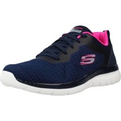 Tenisówki Skechers Model Bountiful-quick Path Kolor Niebieski. Niebieskie trampki i tenisówki damskie Skechers, bez wzorów, z materiału, bez zapięcia. Za 256.74 zł.