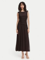 Vero Moda Sukienka wieczorowa Penelope 10351455 Brązowy ciemny Regular Fit. Brązowe sukienki damskie Vero Moda, m, bez wzorów, z syntetyku, wizytowe, bez kołnierzyka, bez ramiączek. Za 203.99 zł.