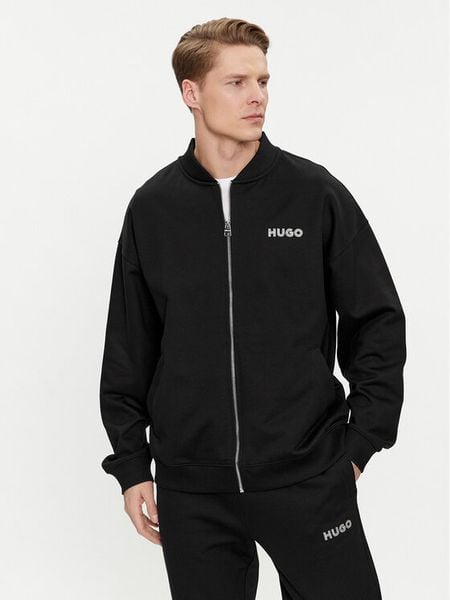 Hugo Bluza 50509978 Czarny Oversize. Czarne bluzy męskie Hugo, l, bez wzorów, z bawełny, bez ramiączek, bez kaptura. Za 409.99 zł.