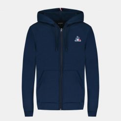 Damska bluza z kapturem zapinana na zamek Le Coq Sportif Essentiel N°1. Niebieskie bluzy damskie le coq sportif, l, bez wzorów, z dresówki, eleganckie, bez ramiączek, z kapturem. Za 434.90 zł.