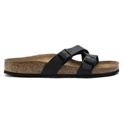 BIRKENSTOCK Yao Balance BF Black Klapki damskie. Czarne klapki damskie Birkenstock, bez wzorów, eleganckie, bez obcasa, bez zapięcia. Za 299.99 zł.