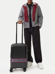 Beverly Hills Polo Club Walizka kabinowa CEO-BHPC-S-005-08-BLACK Czarny. Czarne walizki męskie Beverly Hills Polo Club, bez wzorów, z tworzywa sztucznego. Za 299.99 zł.