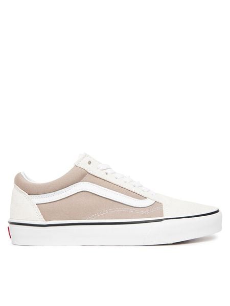 Vans Tenisówki Old Skool VN000D6W7D61 Beżowy. Brązowe trampki i tenisówki damskie Vans, bez wzorów, ze skóry, bez zapięcia. Za 219.99 zł.