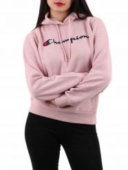 Bluza na co dzień damska CHAMPION z kapturem. Czerwone bluzy damskie Champion, xs, bez wzorów, z bawełny, klasyczne, bez ramiączek, z kapturem. Za 259.00 zł.