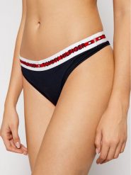 Tommy Hilfiger Stringi UW0UW02458 Granatowy. Niebieskie majtki damskie Tommy Hilfiger, z bawełny. Za 74.79 zł.