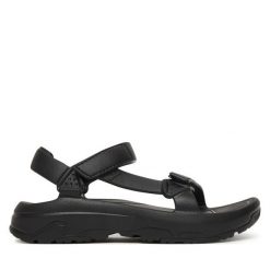 Sandały Teva. Czarne sandały damskie Teva, bez wzorów, bez obcasa, na płaskiej podeszwie, bez zapięcia. Za 249.99 zł.