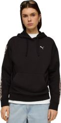 Puma Bluza damska Puma ESS Graphic Animal Comfort Hoodie czarna 691822 01 L. Czarne bluzy damskie Puma, l, bez wzorów, bez ramiączek, bez kaptura. Za 376.70 zł.