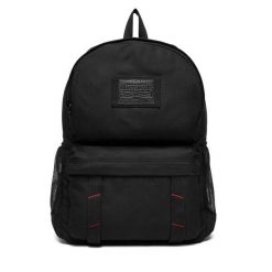 Plecak Guess Jeans. Czarne plecaki męskie Guess Jeans, z aplikacjami, z jeansu, sportowe. Za 341.99 zł.