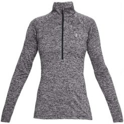 Bluza fitness damska Under Armour Tech 1/2 Zip - Twist. Szare bluzy damskie Under Armour, xs, bez wzorów, z poliesteru, eleganckie, bez ramiączek, bez kaptura. Za 219.99 zł.