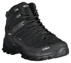 Buty trekkingowe CMP Rigel Waterproof. Czarne trekkingi męskie CMP, ze skóry, bez zapięcia. Za 479.99 zł.