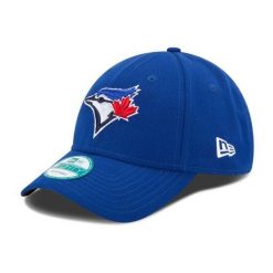 Czapka z daszkiem New Era MLB Toronto Blue Jays. Niebieskie czapki damskie New Era, bez wzorów, sportowe. Za 177.00 zł.
