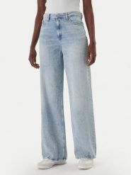 Tommy Jeans Jeansy Claire DW0DW22659 Niebieski Wide Leg. Niebieskie jeansy damskie Tommy Jeans, bez wzorów, z bawełny. Za 449.99 zł.