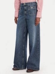 Tommy Hilfiger Jeansy WW0WW49387 Niebieski Wide Leg. Niebieskie jeansy damskie Tommy Hilfiger, bez wzorów, z bawełny. Za 649.99 zł.
