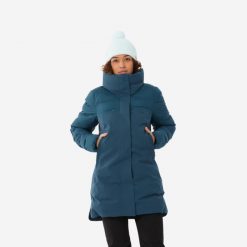 Kurtka narciarska damska Wedze 500 Warm Long. Niebieskie kurtki sportowe damskie WED'ZE, na zimę, s, bez wzorów, bez ramiączek, bez kaptura, narciarskie. Za 649.99 zł.