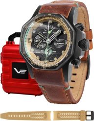 Zegarek Vostok Europe Zegarek męski YM86-640C697 brązowy. Brązowe zegarki męskie Vostok Europe, bez wzorów. Za 4,550.00 zł.