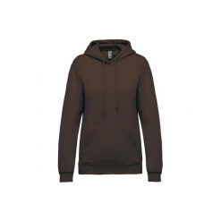 Bluza damska z kapturem Kariban. Brązowe bluzy damskie KARIBAN, xl, bez wzorów, z bawełny, casualowe, bez ramiączek, z kapturem. Za 181.00 zł.