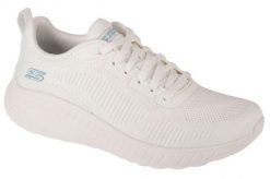Buty do chodzenia damskie Skechers Bobs Squad Chaos Face Off. Białe obuwie trekkingowe damskie Skechers, z materiału, bez zapięcia. Za 263.99 zł.