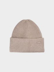 4F Czapka zimowa damska - brązowa S. Brązowe czapki damskie 4F, na zimę, bez wzorów, z materiału, klasyczne. W wyprzedaży za 39.99 zł.