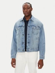 Calvin Klein Jeans Kurtka jeansowa 90's Icon LV04RB794G Niebieski Regular Fit. Niebieskie kurtki męskie Calvin Klein Jeans, m, bez wzorów, z bawełny, bez kaptura. Za 669.99 zł.