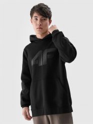 4F Bluza dresowa nierozpinana z kapturem męska - czarna XXL. Czarne bluzy sportowe męskie 4F, m, bez wzorów, z bawełny, z kapturem. Za 169.99 zł.