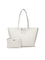 DKNY Torebka R51AAJ38 Écru. Shopperki damskie DKNY, bez wzorów, ze skóry, bez dodatków. Za 389.99 zł.