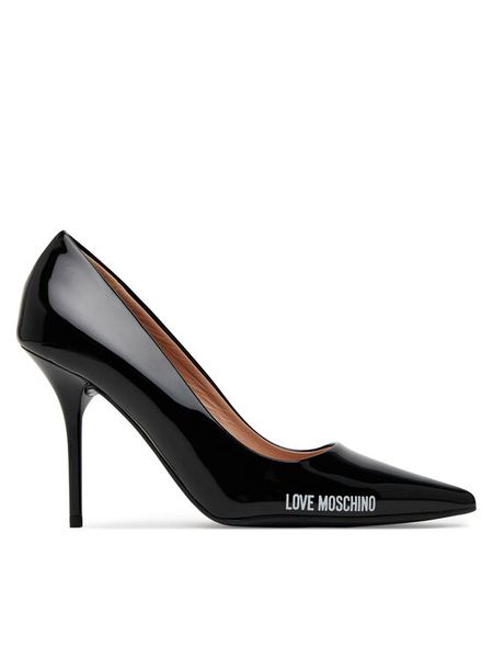 LOVE MOSCHINO Szpilki JA10089G1MIH0000 Czarny. Czarne szpilki damskie Love Moschino, bez wzorów, ze skóry, bez obcasa, na szpilce, bez zapięcia. Za 479.99 zł.