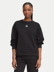 HUGO Bluza Deroxina_12 50576467 Czarny Relaxed Fit. Czarne bluzy damskie Hugo, s, bez wzorów, z bawełny, bez ramiączek, bez kaptura. Za 549.99 zł.