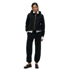 Bluza z kapturem z zamkiem Essential Logo Hb. Czerwone bluzy damskie Superdry, l, bez wzorów, z bawełny, eleganckie, bez ramiączek, z kapturem. Za 317.50 zł.