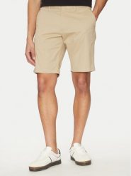 Tommy Hilfiger Szorty materiałowe Harlem MW0MW23568 Beżowy Regular Fit. Brązowe szorty męskie Tommy Hilfiger, bez wzorów, z bawełny. Za 199.99 zł.