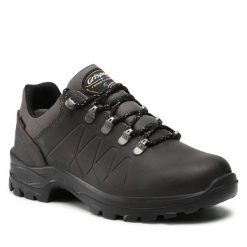 Trekkingi Grisport. Czarne buty zimowe męskie Grisport, bez wzorów, bez obcasa, bez zapięcia. Za 249.99 zł.