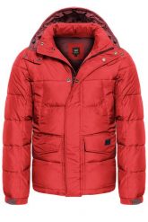 LEE PUFFER JACKET MĘSKA KURTKA ZIMOWA WARP RED L87XUMKG 112122977. Czerwone kurtki męskie Lee, na zimę, l, bez wzorów, z materiału, klasyczne, z kapturem. Za 359.98 zł.