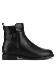 Clara Barson Botki WYL3644A-6 Czarny. Czarne botki damskie Clara Barson, bez wzorów, ze skóry, bez obcasa, na płaskiej podeszwie, bez zapięcia. Za 139.99 zł.