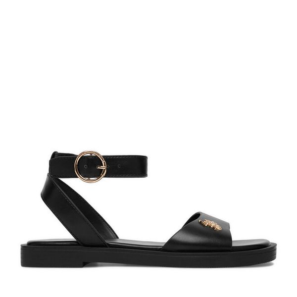 Sandały U.S. Polo Assn. Czarne sandały damskie U.S. Polo Assn., bez wzorów, bez obcasa, na płaskiej podeszwie, bez zapięcia. Za 122.99 zł.