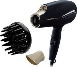 Suszarka Panasonic Panasonic Hair Dryer EH-NA9J-K825 Nanoe 1800 W, Number of temperature settings 4, Diffuser nozzle, Black/Gold. Czarne suszarki do włosów PANASONIC. Za 599.00 zł.