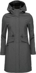 Damski płaszcz softshell Loap Lunara ciemnoszary. Szare płaszcze damskie Scarpa, na jesień, m, bez wzorów, z elastanu, eleganckie, bez kołnierzyka, z kapturem. Za 282.99 zł.