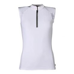 Kurtka techniczna do jeździectwa bez rękawów dla kobiet HKM Hannah. Białe kurtki sportowe damskie HKM, na lato, l, bez wzorów, z elastanu, bez ramiączek, bez kaptura, do jazdy konnej. Za 171.50 zł.