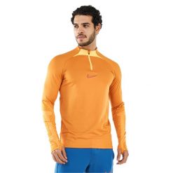 Męska Koszulka Strike DriFIT Quarter Zip Drill Top. Brązowe bluzy męskie Nike, m, bez wzorów, bez ramiączek, bez kaptura. Za 283.99 zł.