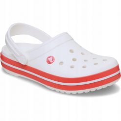 Chodaki Klapki Unisex Crocband 11016 Clog 45-46. Białe klapki damskie Crocs, bez wzorów, z materiału, bez obcasa, bez zapięcia. Za 229.99 zł.