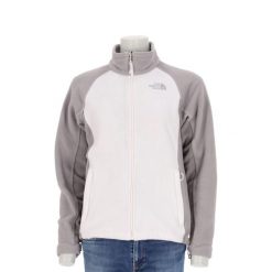 Kurtka polarowa damska The North Face. Szare kurtki sportowe damskie The North Face, m, bez wzorów, z materiału, bez ramiączek, bez kaptura, trekkingowe. Za 170.36 zł.