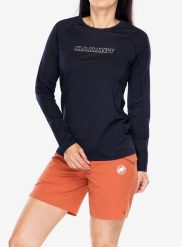 Bluza damska Mammut Selun FL Longsleeve Logo. Niebieskie bluzy damskie Mammut, l, bez wzorów, z materiału, marine, bez ramiączek, bez kaptura. Za 323.25 zł.