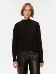 Guess Sweter W3BR37 Z2X40 Czarny Regular Fit. Czarne swetry nierozpinane damskie Guess, l, z aplikacjami, z syntetyku, bez kołnierzyka, bez ramiączek. Za 239.99 zł.