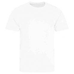 Gładka Koszulka Unisex Dla Dorosłych. Białe bluzki damskie JUST COOL, bez wzorów, sportowe, bez kołnierzyka, bez ramiączek. Za 45.99 zł.