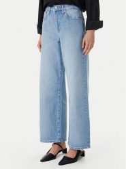 Calvin Klein Jeans Jeansy LV047F662G Niebieski Wide Leg. Niebieskie jeansy damskie Calvin Klein Jeans, bez wzorów, z bawełny. Za 409.99 zł.