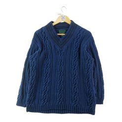 Second life - Lauren Ralph Lauren damski sweter z warkoczowym splotem - Jak nowy. Niebieskie swetry nierozpinane damskie Ralph Lauren, l, w ażurowe wzory, ze splotem, eleganckie, bez kołnierzyka, bez ramiączek. Za 127.76 zł.