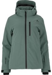 Kurtka narciarska damska Whistler Jada W-PRO 15000. Zielone kurtki sportowe damskie Whistler, na zimę, bez wzorów, z elastanu, bez ramiączek, bez kaptura, narciarskie. Za 441.99 zł.
