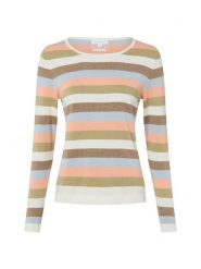 Brookshire Sweter z dzianiny Kobiety Bawełna biały|wielokolorowy, XXL. Białe swetry nierozpinane damskie brookshire, xxl, bez wzorów, z bawełny, bez kołnierzyka, bez ramiączek. Za 89.95 zł.