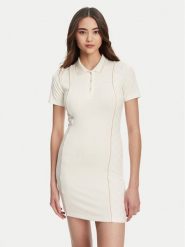 Guess Sukienka dzianinowa V5YK00 KCX12 Écru Regular Fit. Sukienki damskie Guess, xl, z aplikacjami, z dzianiny, bez kołnierzyka, bez ramiączek. Za 199.99 zł.
