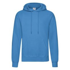 Męska Klasyczna Bluza Z Kapturem. Niebieskie bluzy męskie fruit of the loom, m, bez wzorów, klasyczne, bez ramiączek, z kapturem. Za 80.99 zł.