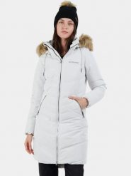Płaszcz Zimowy Damski Fundango Puppis. Białe płaszcze damskie FUNDANGO, na zimę, s, bez wzorów, z futra, eleganckie, bez kołnierzyka, bez kaptura. Za 649.00 zł.