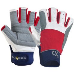 Rękawice żeglarskie dla dorosłych Crazy 4 Sailing Regatta krótkie. Czerwone rękawiczki damskie CRAZY4SAILING, bez wzorów. Za 102.00 zł.